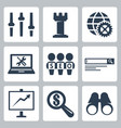 isolated seo icons set 3 vector image vector image