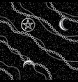 seamless pattern background with pentagram vector image vector image