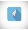 computer arrow flat icon vector image vector image