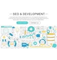elegant thin line flat modern seo vector image