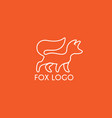fox logo vector image vector image