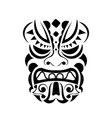 mask face tattoo ornament maori style african vector image