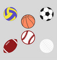 sports balls set for soccer vector image