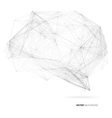 brain of black lines vector image vector image