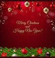 christmas garland with ball and star vector image