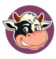 cow head cartoon vector image