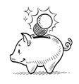piggy bank vector image