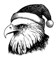 christmas eagle vector image vector image