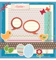 easter scrapbook set vector image vector image