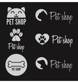 set of vintage logo and logotype elements for pet vector image