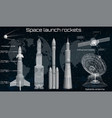 space set elements in hud style vector image