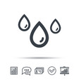 water drop icon rainy weather sign vector image