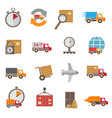 delivery icons set vector image vector image