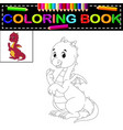 dragon coloring book vector image