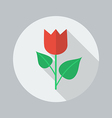 eco flat icon flower vector image vector image