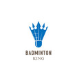 king queen crown shuttlecock for badminton vector image vector image