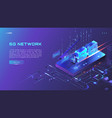 5g network website banner web page design vector image