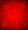 christmas background with snowflakes vector image