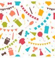 happy birthday seamless pattern with colorful vector image