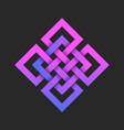 lines art pattern logo rhombus 3d geometric shape vector image vector image