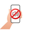 no sound phone telephone call cell vector image vector image