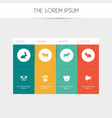 set of 8 editable zoo icons includes symbols vector image vector image