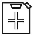 canister icon fuel metal can in linear style vector image