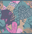 seamless pattern with hand drawn hearts vector image vector image