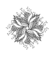fantasy flower black and white tattoo pattern vector image