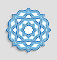 round mandala ornament with wavy lines vector image