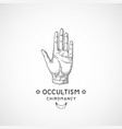 abstract occult symbol vintage style logo vector image