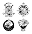 eagle monochrome emblems set vector image