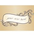 elegant wavy vintage sepia frame vector image vector image