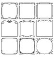 set of square frames with geometric ornament vector image vector image