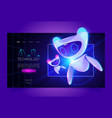 technology cartoon web banner artificial bot vector image vector image