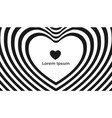 abstract frame in the form of a heart from black vector image vector image