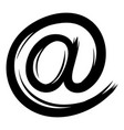 black at sign icon cartoon vector image vector image