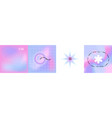 holo lilac gradient aesthetic vibe square banners vector image vector image