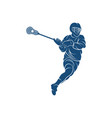 sport lacrosse design creative logo vector image