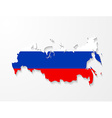 russia map with shadow effect presentation vector image