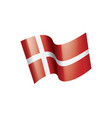 denmark flag on a white vector image