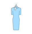 dress on hanger with sale tag icon vector image