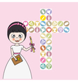 girl first communion vector image