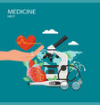 medicine help flat style design vector image vector image
