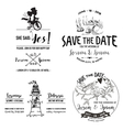 wedding vintage set vector image