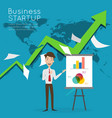 businessman present about business start up vector image
