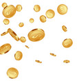 falling metallic coins background vector image