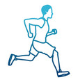 fitness man running vector image