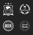 set beer logo template design vector image