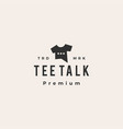 tee talk t shirt chat bubble social hipster vector image vector image